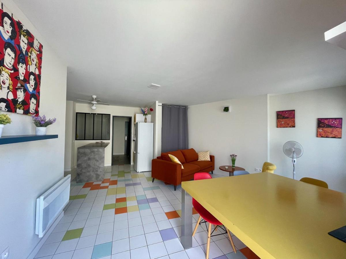 Appart Pop-Art Proche Autoroute, Plages Et Attractions, Wifi - Tv, Deco Stylee, Calme Bessan エクステリア 写真